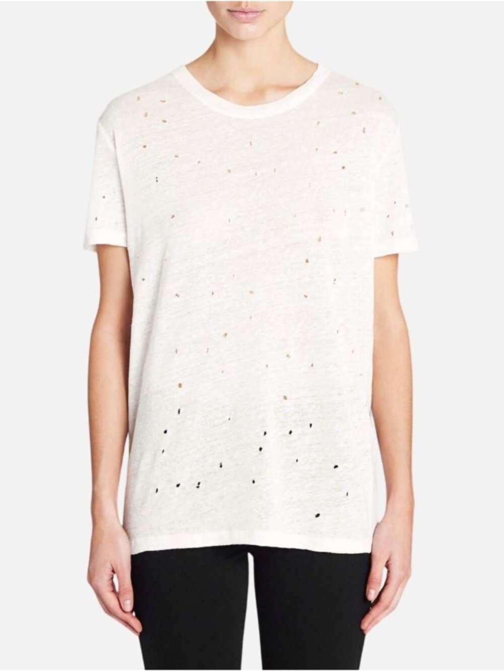 IRO Clay Distessed Linen Oversized T-shirt Size XS